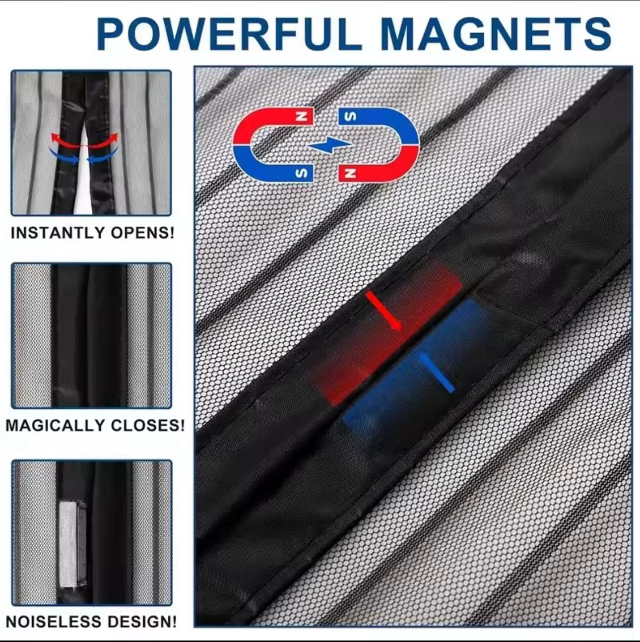 Cortina magnética para puerta