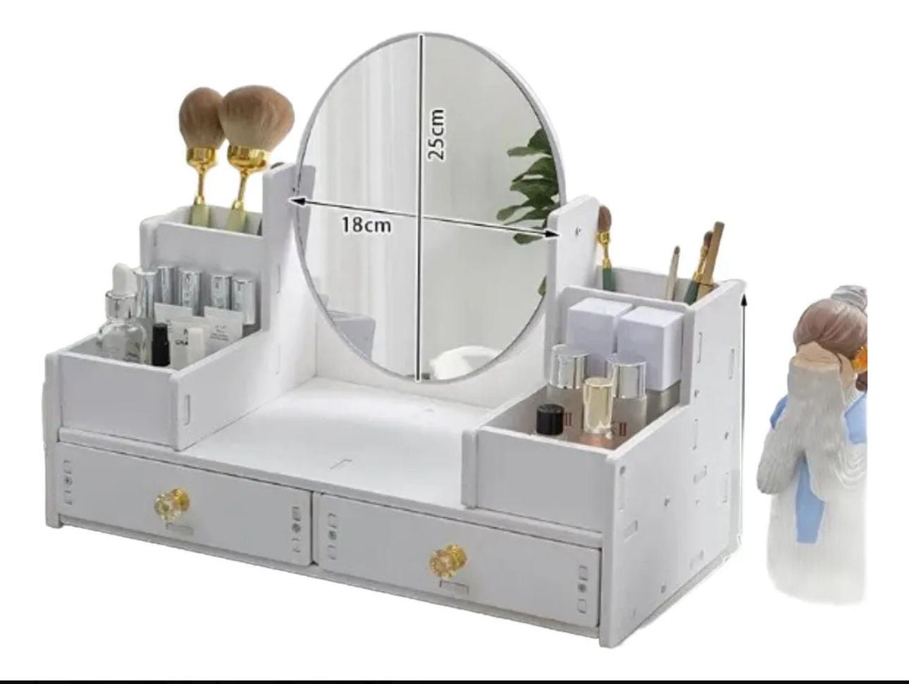 Organizador con Espejo Redondo