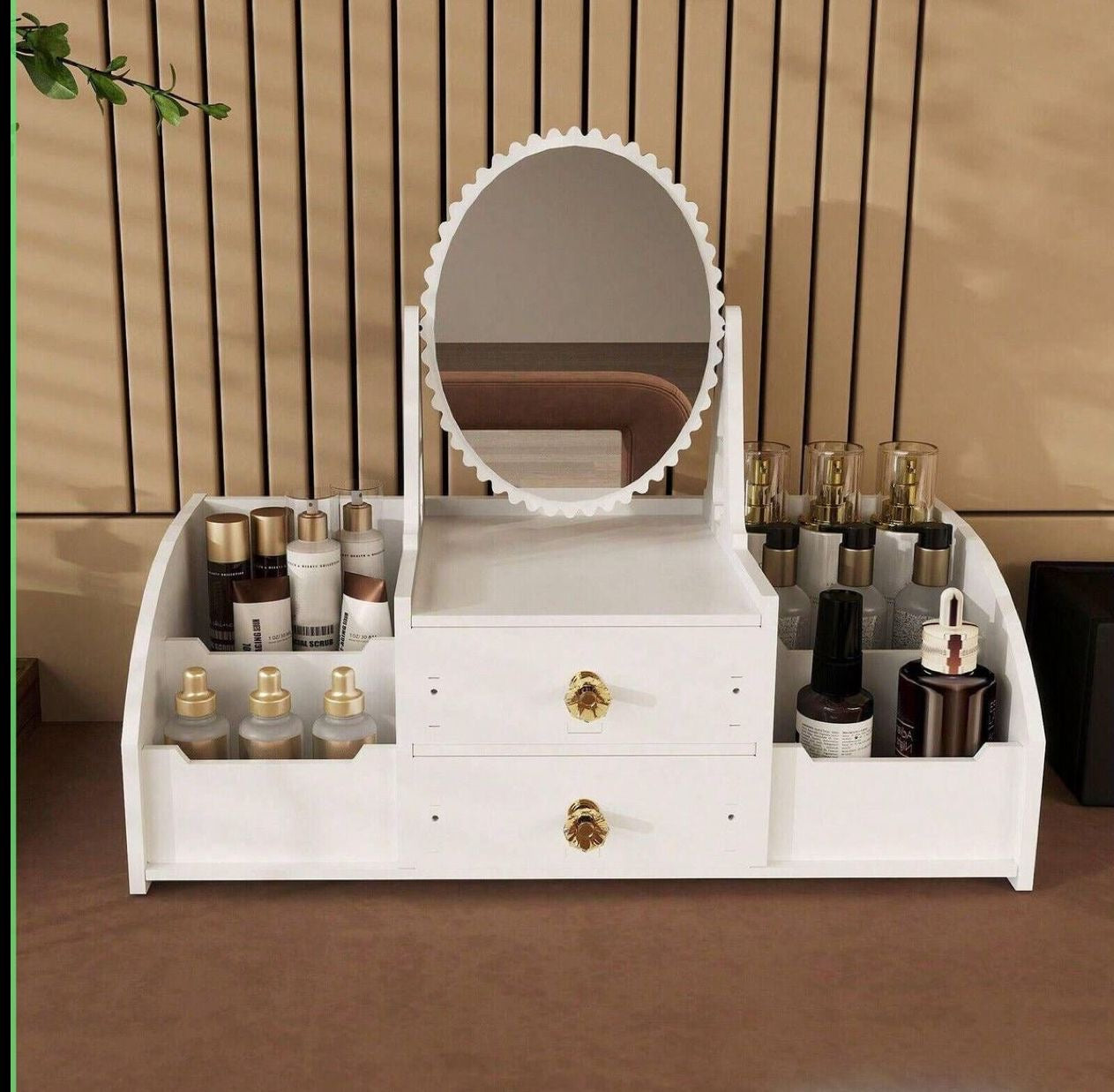 Organizador con Espejo Redondo